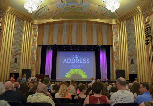 The Address Realty seen at the Cascade Theatre in Redding CA.