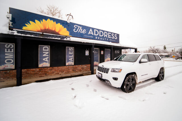 The Address Realty office on a snow day