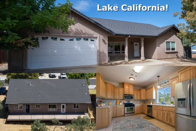 Composite image of the home in Lake California we at The Address Realty just sold.