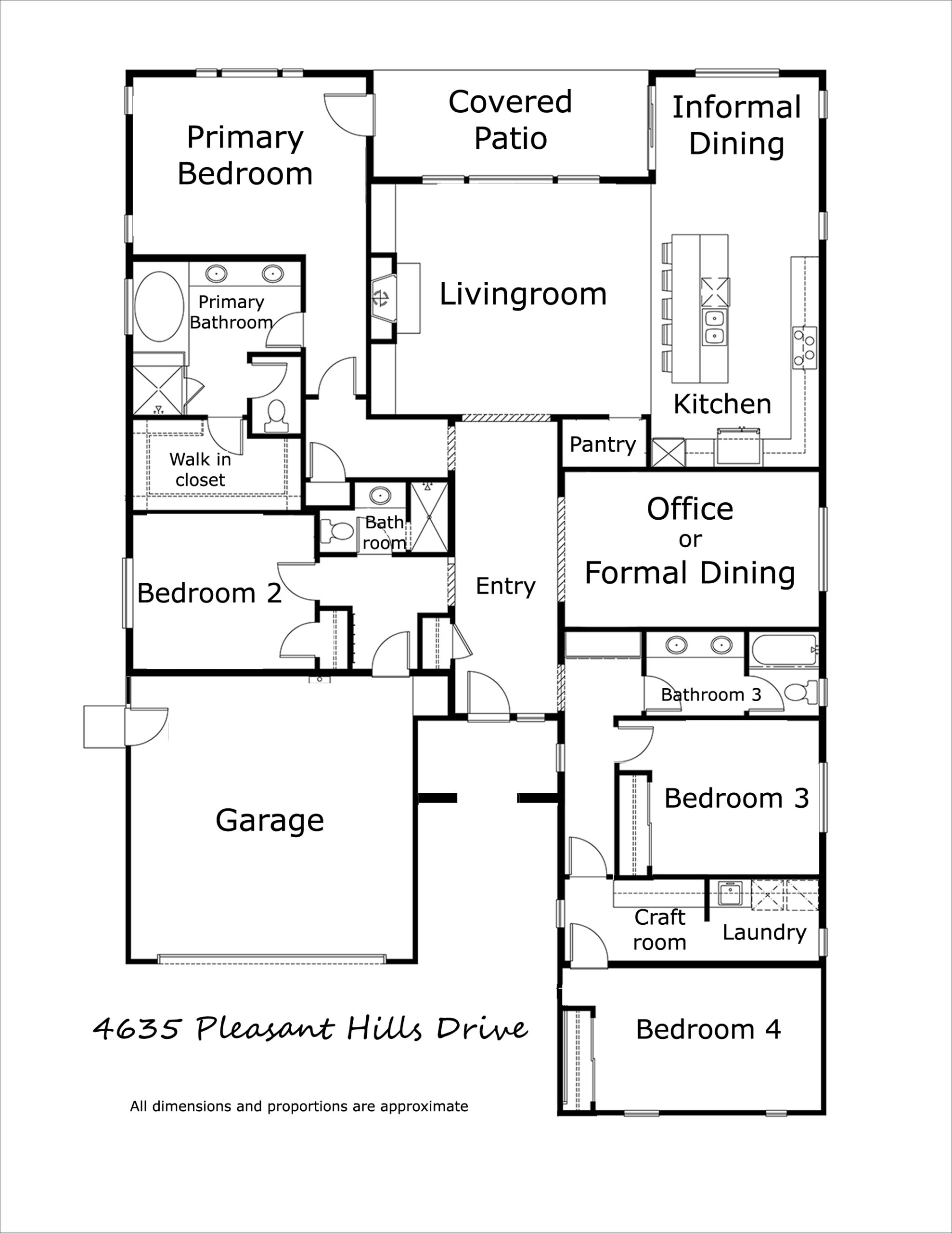 Floorplan of 4635 Pleasant Hills